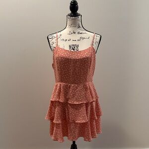 Forever 21 Pink Asymmetrical Tiered Dress